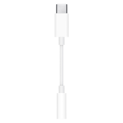USB C TO 3.5MM HEADPHONE JACK ADAPTER WHITE