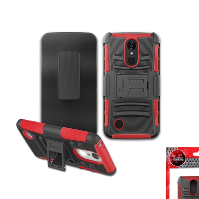 LG Aristo 2 X210/ Tribute Dynasty SP200/ K8 (2018) / ARISTO / MS210 / LV3 HOLSTER COMBO CB5C RED