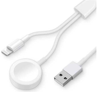 APPLE WATCH & IPHONE 3 FEET 2 IN 1 MAGNETIC USB CHARGING CABLE