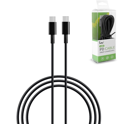 For USB-C to USB-C Cable 6 ft Fast Charging USB Cable Black