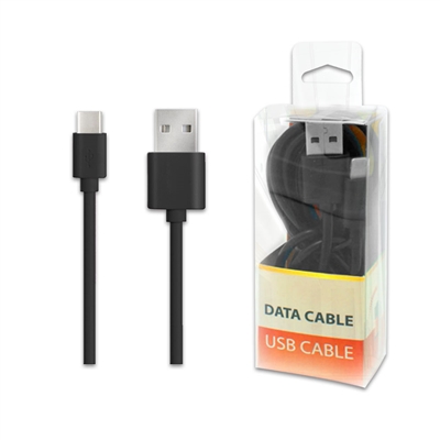 DC01-TYPE C / USB C ( 6 ft ) Date Sync Charging Cable Black