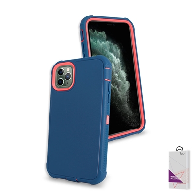 Apple iPhone 11 (6.1") Slim Defender Cover Case HYB12 Blue/Pink