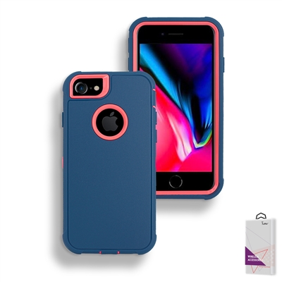 Apple iPhone 6/7/8 Slim Defender Cover Case HYB12 Teal/Pink