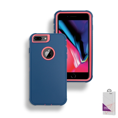 Apple iPhone 6/7/8 Plus Slim Defender Cover Case HYB12 Teal/Pink
