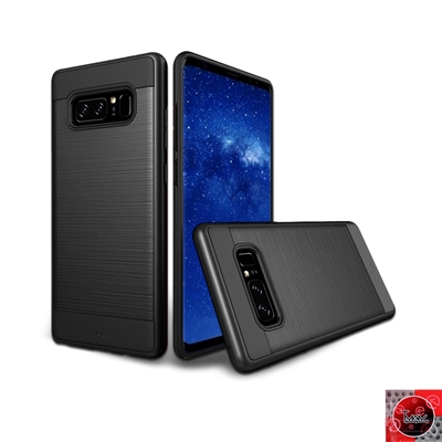 Samsung Galaxy Note 8 METAL BRUSH DESIGN SLIM ARMOR CASE HYB22 BLACK