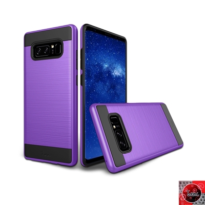 Samsung Galaxy Note 8 METAL BRUSH DESIGN SLIM ARMOR CASE HYB22 Purple