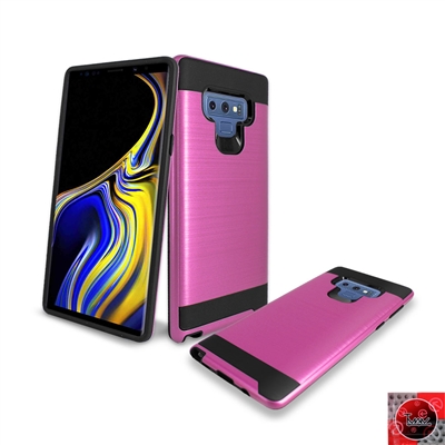 Samsung Galaxy Note9 / N960 Metal Brush Hybrid Slim Armor Cover Case Pink