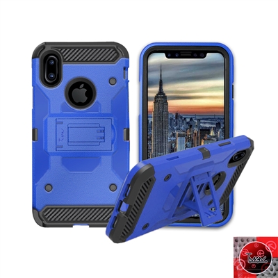 Apple iPhone X Armor Slim TPU Kickstand hybrid case HYB23 Blue/Black