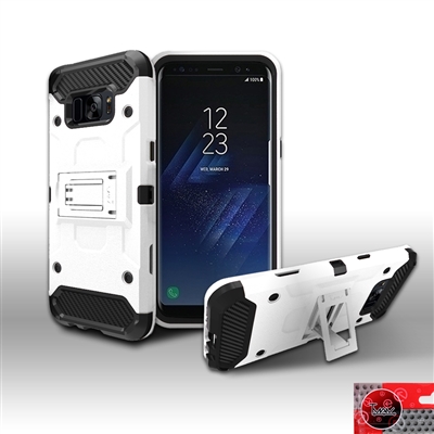 Samsung Galaxy S8 / G950 Sturdy Armor Hybrid Kickstand Case HYB23-S8-WTBK