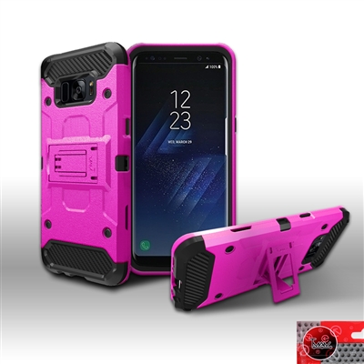Samsung Galaxy S8 Plus/ G955 Sturdy Armor Hybrid Kickstand Case HYB23-S8 Plus-HPBK