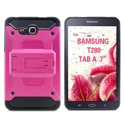 Samsung Galaxy Tab A 7.0" SM-T280 Sturdy Armor Hybrid Kickstand Case HYB23 Pink