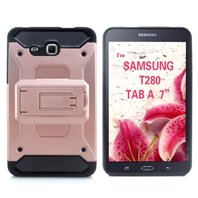 Samsung Galaxy Tab A 7.0" SM-T280 Sturdy Armor Hybrid Kickstand Case HYB23 Rose Gold