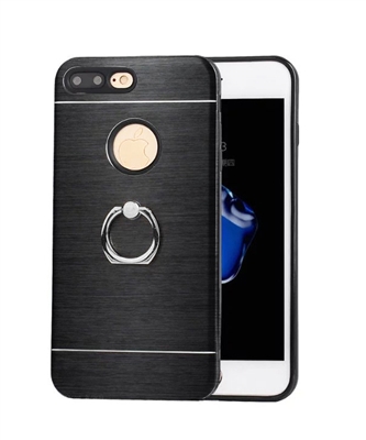 iPhone 6/ 6S Aluminum Metal Ring Case HYB24 Black