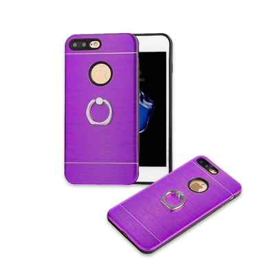 iPhone 6 Plus/ 6S Plus Aluminum Metal Ring Case HYB24 Purple