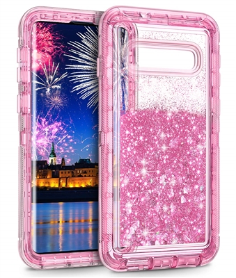 Samsung Galaxy S10 E Glitter OBox Hybrid Cover Case HYB26 Light Pink