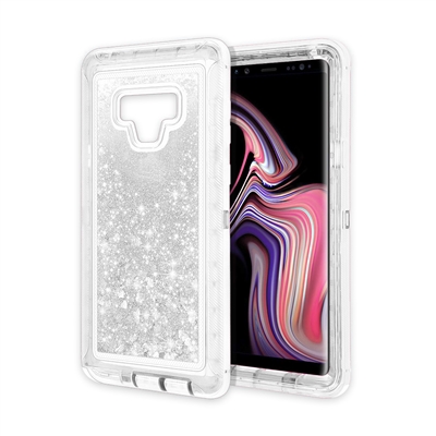 Samsung Galaxy Note 9 Glitter OBox Hybrid Cover Case HYB26 Silver
