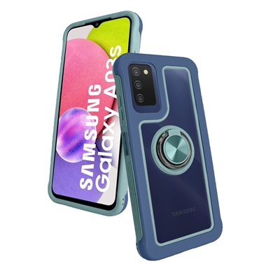Samsung Galxy A03S Hybrid Slim Armor Ring Stand Candy Case Blue