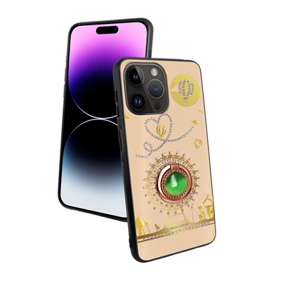 iPhone 14 Pro (6.1") Designed Diamond Ring Case HYB41D-1 Pink Glod