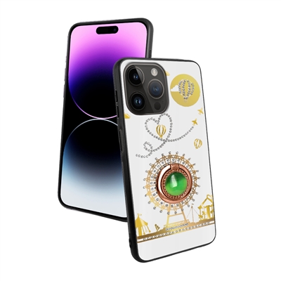 iPhone 14 Pro (6.1") Designed Diamond Ring Case HYB41D-1 White