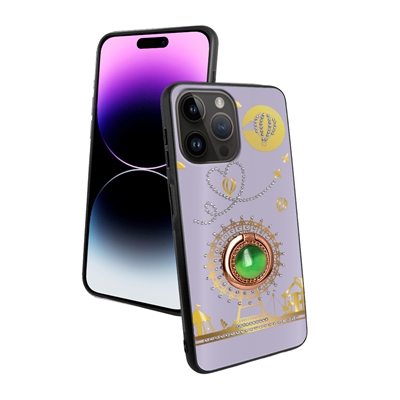iPhone 14 Pro Max (6.7") Designed Diamond Ring Case HYB41D-1 Purple