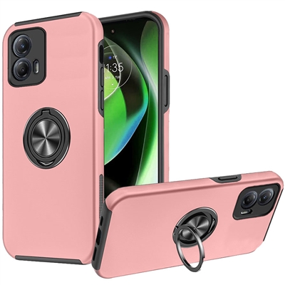 Motorola Moto G 5G 2023 Magnetic Hidden Ring Hybrid Case Pink