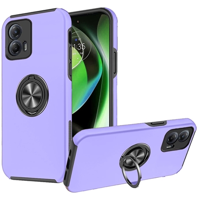 Motorola Moto G 5G 2023 Magnetic Hidden Ring Hybrid Case Purple