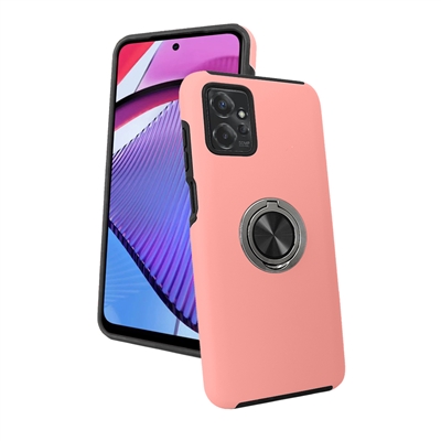 Motorola Moto G Power 5G 2023 Magnetic Hidden Ring Hybrid Case Pink