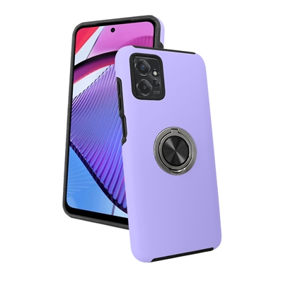 Motorola Moto G Power 5G 2023 Magnetic Hidden Ring Hybrid Case Purple