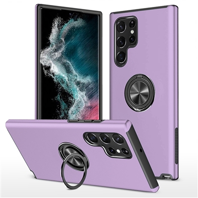 Samsung Galaxy S23 Plus Magnetic Hidden Ring Hybrid Case Purple