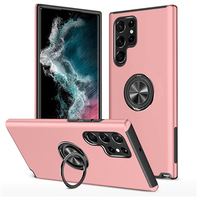 Samsung Galaxy S24 Plus Magnetic Hidden Ring Hybrid Case Pink