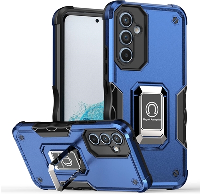 Samsung Galaxy S23 FE Robotic Hybrid Case with Magnetic Ring Stand Blue