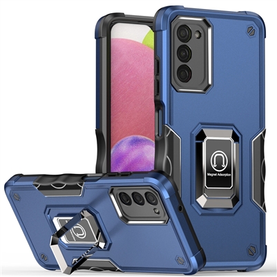 Samsung Galaxy A03S Robotic Hybrid Case with Magnetic Ring Stand Dard Blue