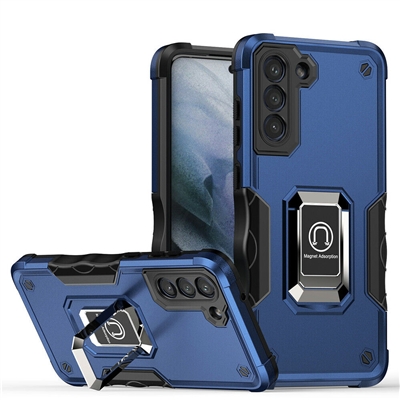 Samsung Galaxy A14 5G Robotic Hybrid Case with Magnetic Ring Stand Dard Blue