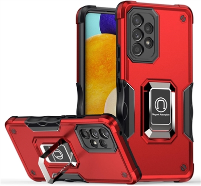 Samsung Galaxy A23 5G Robotic Hybrid Case with Magnetic Ring Stand Red