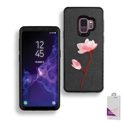 Samsung Galaxy S9 3D Embroidery Design Slim Armor Case With Retail Package HYBDS-16