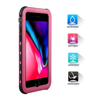 Apple iPhone 7 Plus/ iPhone 8 Plus Redpepper Waterproof Swimming Shockproof Dirt Proof Case Cover Pink