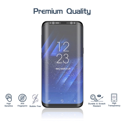 SAMSUNG GALAXY S8 Plus Tempered Glass Screen Protector ( Full Screen & Cover Friendly ) Clear