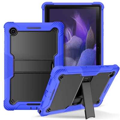 Samsung Galaxy Tab A8 10.5" Slim Heavy Duty Shockproof Rugged Case With Kickstand Blue / Black