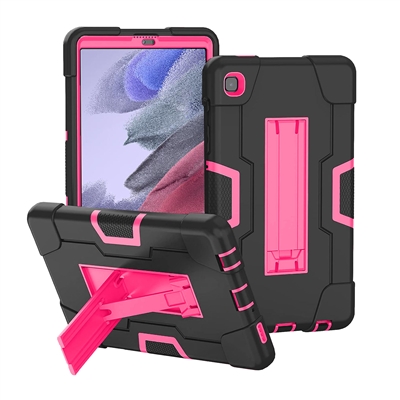 SAMSUNG Galaxy Tab A7 Lite 8.7" T220 Heavy Duty Kickstand Protective Cover Case Black / Hot Pink