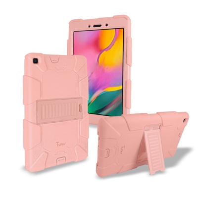 Samsung Galaxy Tab A 8.0" (2019) T290/T295 Heavy Duty Kickstand Protective Cover Case Rose Gold