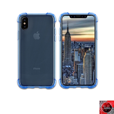 iPhone X Crystal Clear Blue TPU Case