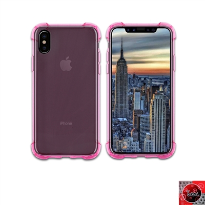 iPhone X Crystal Clear Pink TPU Case