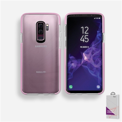 Samsung Galaxy S9 Plus/ S9+ Crystal Clear With Color bumper TECH Style Case- Pink