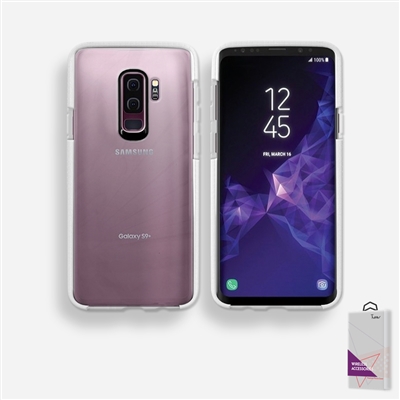 Samsung Galaxy S9 Plus/ S9+ Crystal Clear With Color bumper TECH Style White Case