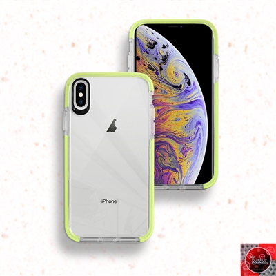 iPhone XR Crystal Clear With Color bumper High Quality TPU Case Green