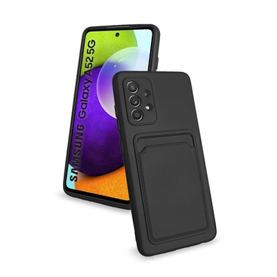 Samsung Galaxy A52 5G/4G TPU Case With Card Pocket TPU-12 Black