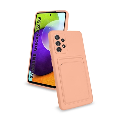 Samsung Galaxy A52 5G/4G TPU Case With Card Pocket TPU-12 Rose Gold