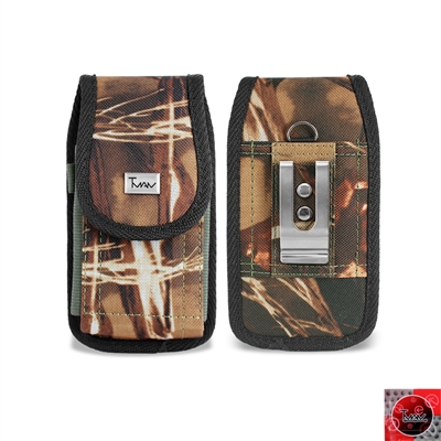 Vertical Camouflage Nylon Canvas Rugged Pouch VP01F iPhone 4 L