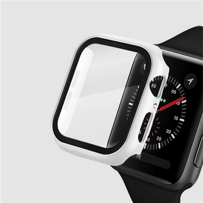 38MM IWATCH CASE WITH SCREEN PROTECTOR WHITE