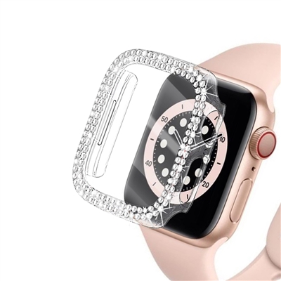 44MM IWATCH DIAMOND CASE WITH SCREEN PROTECTOR CLEAR